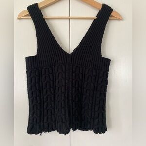 Calvin Klein chunky knit black tank top